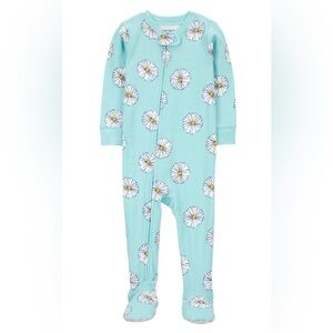 CartersAqua Floral One Piece pajama